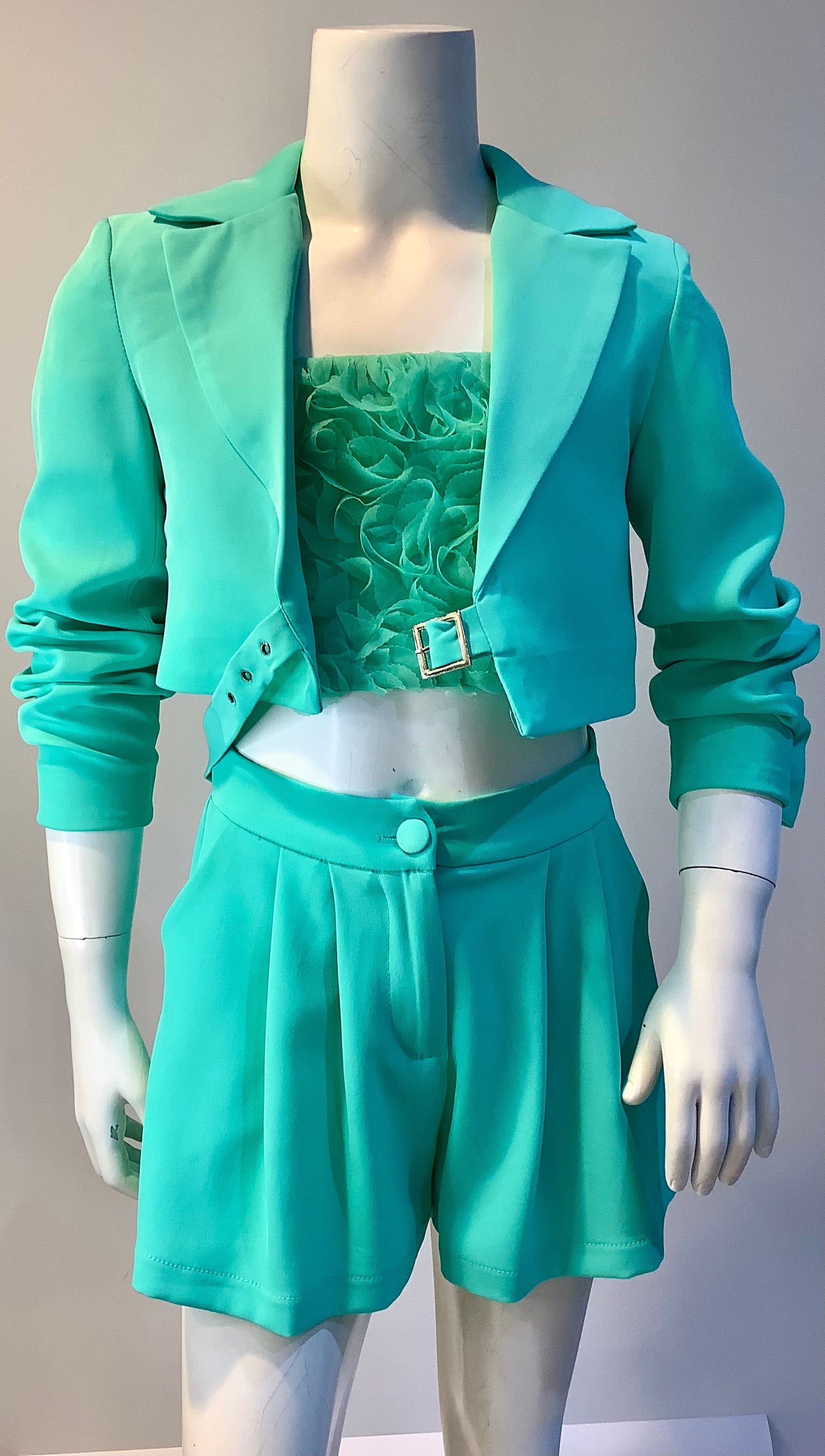 Shorts bambina verde Tiffany