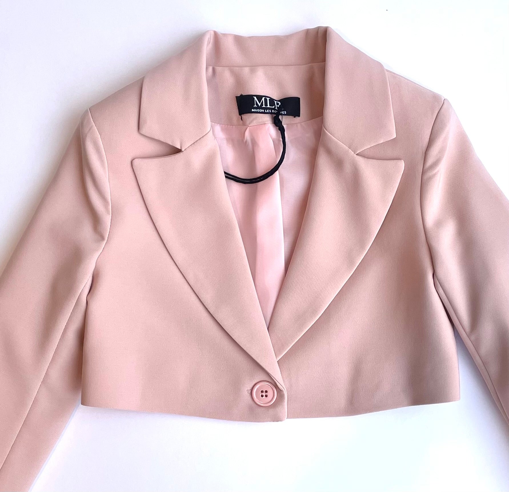Giacca elegante bambina rosa cipria - Made in Italy