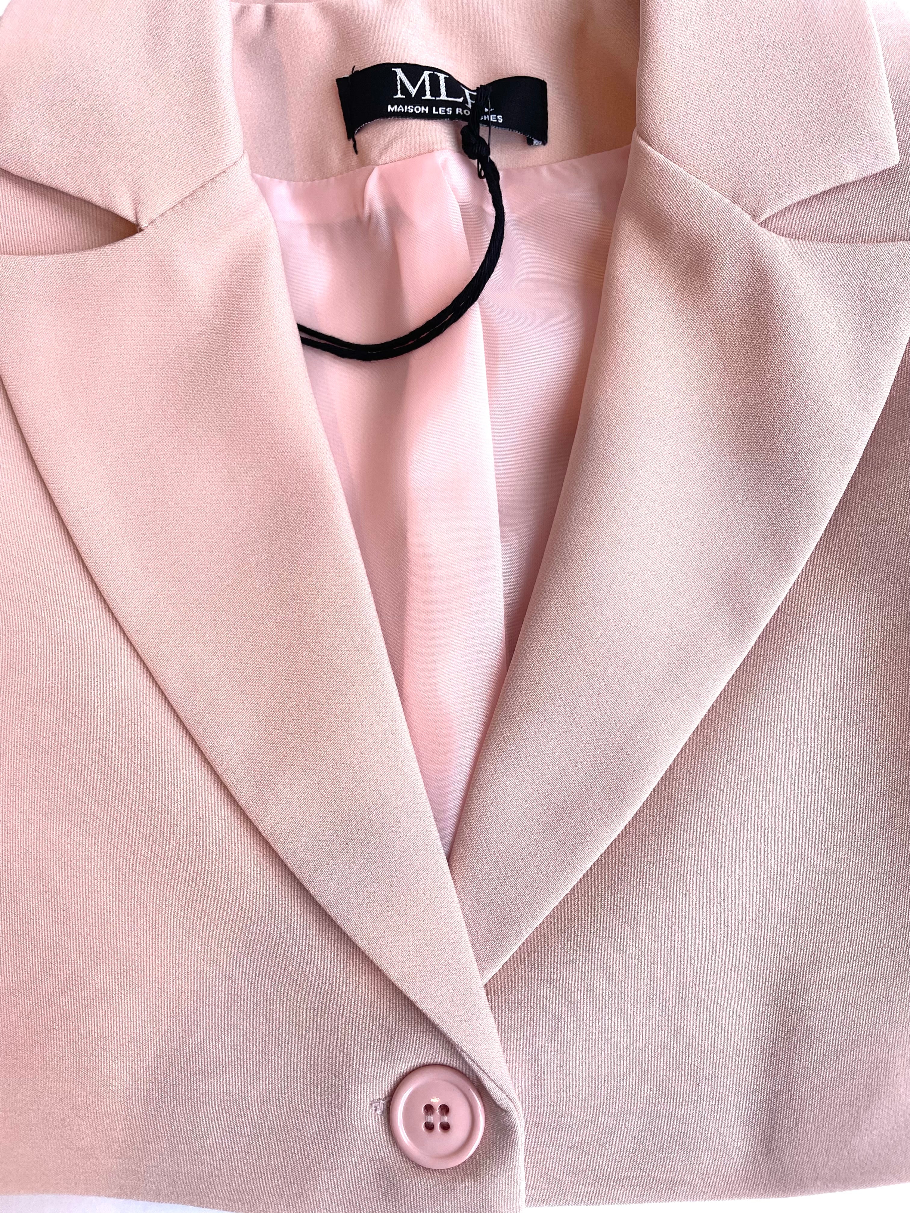 Giacca elegante bambina rosa cipria - Made in Italy